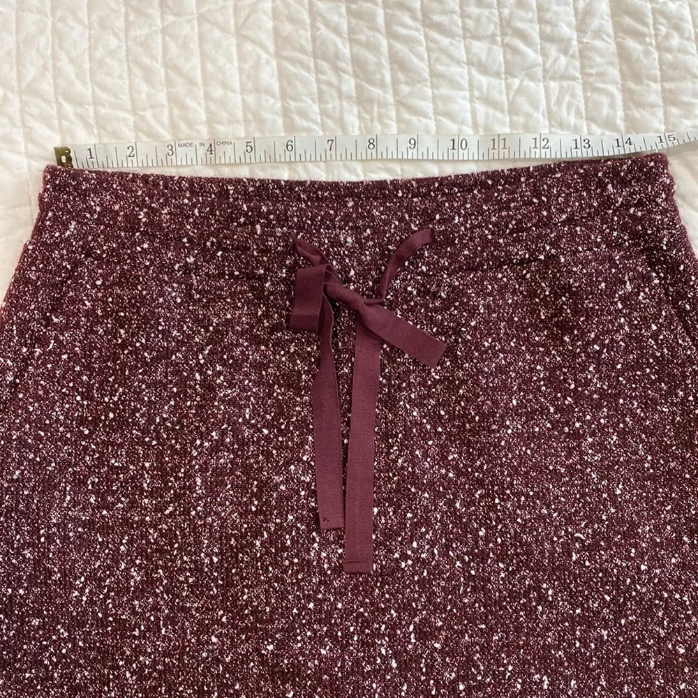LOFT Burgundy Tweed Sweater Skirt EUC